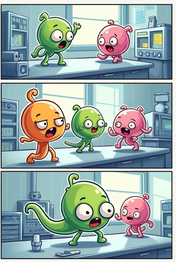 Create a comic explaining the neuron nerve impulse process for children