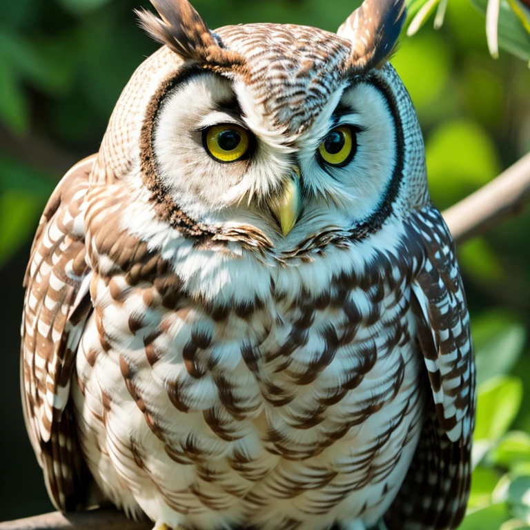 masterpiece、 top quality 、 high res、 Detailed Description 、"4ｋ　favorite　 thank you" written on it {x}、owl，