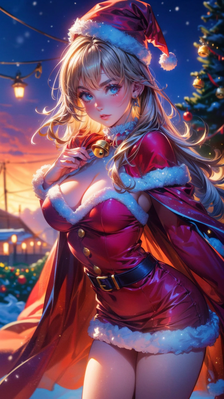 Red Cloak and Bells、 Red Cloak and Bell、(  girl ),(  very detailed目,  very detailed顔), (  realistic  にสุดๆ, high res ), (  top quality :1.4), (  top quality ), 5, Midea, 1人の  girl ,score_9, score_8_  up, score_7_  up, score_6_  up, score_5_  up, score_4_  up,  real skin texture deep into the night、 Deep Night ,  RAW photo , (  realistic  に,  realistic  :1.37),  very detailed,  Pro Pictures , (masterpiece:1.3,  top quality ,  super high res,  Ultramore ), (  realistic  , photo  realistic  :1.4),  beautiful illustrations ,  perfect lighting,  natural light,  depth of field  ,  beautiful detailed hair,  beautiful detailed face ,  beautiful detailed eyes,  beautiful collarbone,  beautiful body  , Beautiful breasts ,  beautiful thigh ,  beautiful legs,  look under your beautiful fingers  ,  viewers、、​masterpiece、十代の  girl ((  Christmas、  Santa hat  、18 years old、 age、 Red Cloak and Bell、