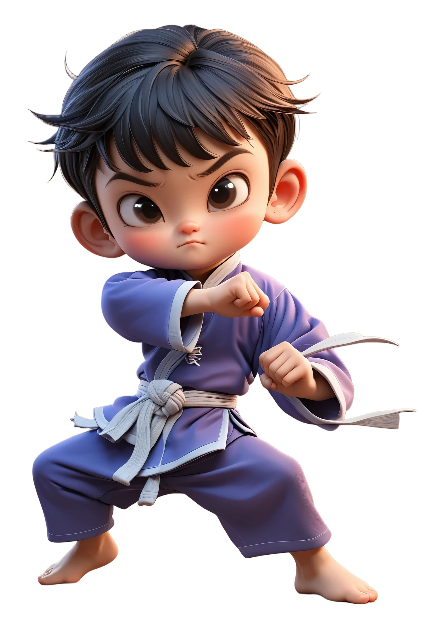 3D，Kung Fu Kid，Cartoon Style