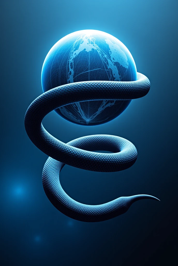 2025, Year of the Snake, ((A snake is wrapped around blue mercury ...