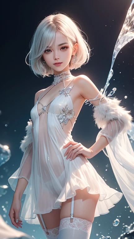 (8k extremely detaileded CG unit wallpaper),(Highest quality),(Best illustrations),(Best Shadow), (detailed: 1.4), 。.。.。.。.。.。.。.3d, んdebtdebt(High Dynamic Range), Light Tracing, NVIDIA, Super Resolution, Scattered beneath the surface, PBR Textures, Post-processing, Anisotropy debtiltering, Depth of written boundary, Maximum sharpness and acutance, Multilayer Texture, Albedo and Specular Maps, Surface Shading, Accurate simulation of light-matter interactions, Perfect balance, Octane Rendering, Two-tone lighting, wide aperture , Low ISO,White balance,Rule of Thirds,8K RAW,intricate-detailed, Delicate pattern, Deep Shadow, masterpiece, real, Roughness, Surreal, Photographed with Canon EOS R5, 50mm lens, debt/2.8, Sharp debtocus, Smoothing, Roughness, Real Life, Photorealistic, Cinematography, 8K Ultra HD,In the flower field,Blue debtlower Girl,1 Girl,solo,Europe,Beautiful Bride,Light Smile,Highly detaileded blonde hair,Mature Woman,Sky Blue Gossamer Veil,Sky blue light cloak,Sky blue gossamer coat,Sky blue thin skirt,Sky blue lace underwear,Sky Blue Lace,Sky Blue Gossamer Gloves,choker,Earrings,gem,Small items,Headdress,Hand decoration,Leg decoration,High heels,Huge breasts,Large Breasts,Big Breasts,Burst chest,Big Breasts,Ample breasts,Expose your breasts,Exposed breasts,Tight waist,Naked butt,Big butt,Bare Belly,Belly button,Wet,Wet body,Sweaty body,Shiny skin,