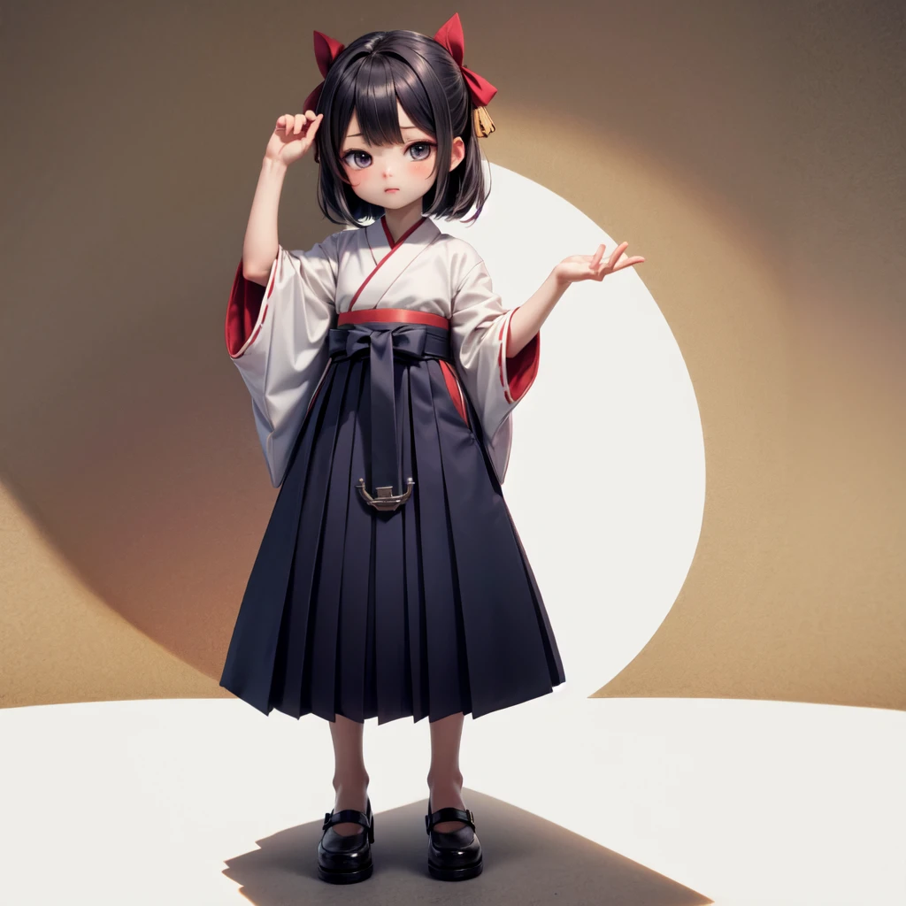 [color_1] kimono, wide sleeves, anchor
BREAK [color_2] hakama, hakama skirt, long skirt