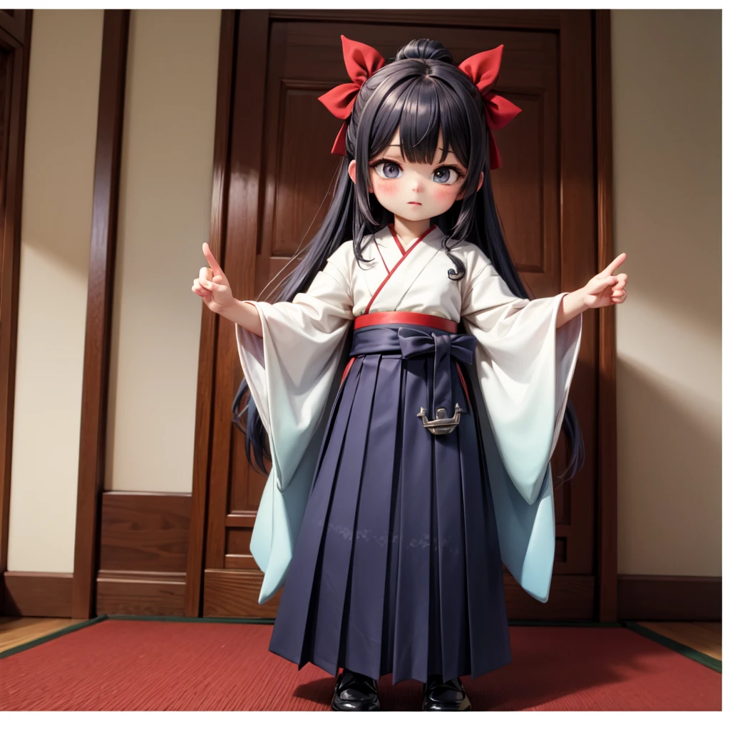 white kimono, wide sleeves, anchor
BREAK red hakama, hakama skirt, long skirt