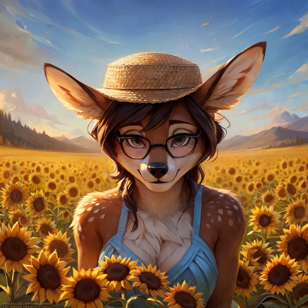 A girl with glasses, surrounded by many Corgi dogs, Orange tone, barroco, anime aesthetic, Corgi fill the picture, fisheye shot,artistic conception scene,yuko shimizu style, emily kame kngwarreye, mark catesby