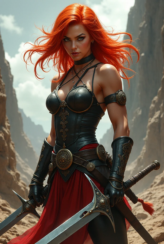 Red head female warrior 