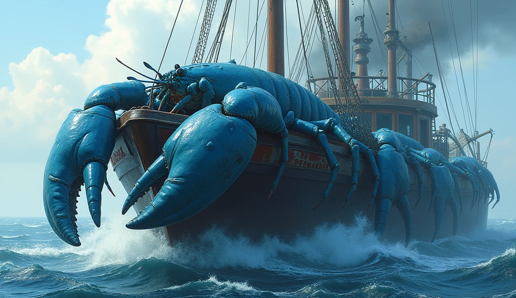 <lora:CinnamonBunStyle:1.0>CinnamonBunStyle a colossal sea serpent-like creature attacking a submarine on an alien planet, (Masterpiece:1.3) (best quality:1.2) (high quality:1.1)