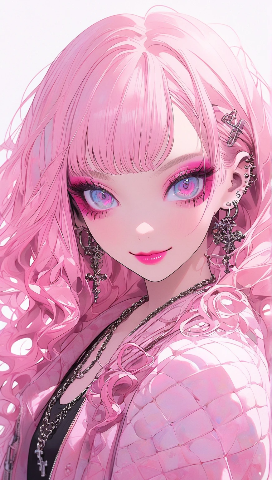 ((masterpiece)), (Highest quality))),Very detailed, Seductive erotic woman sweating, (Very delicate and beautiful face), (Beautiful eyes in every detail),Breasts covered in rose petals, (Big Breasts, pink/Blue Hair), Focus on the face, Focus on the face, Complex eyes,Elaborate decoration,