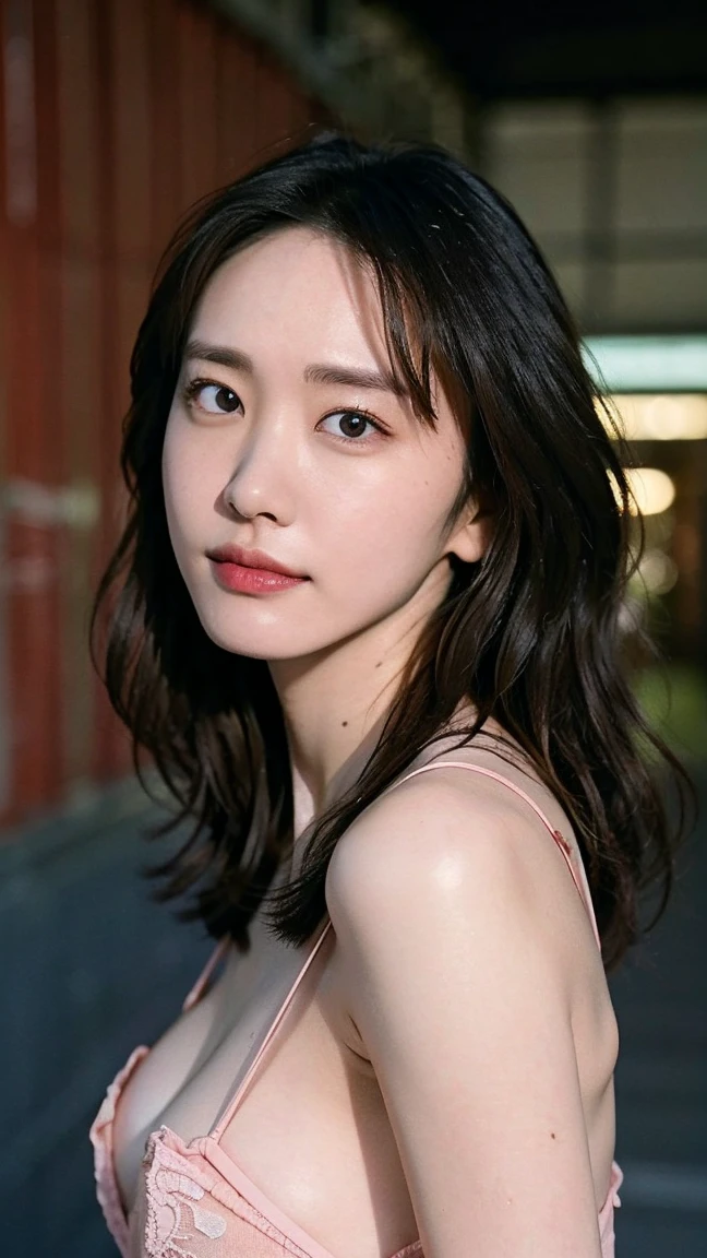 1 girl,Alone of, 生of,16K,ultra high resolution,Filming,Dusk lighting,Volumetric lighting,Dramatic lighting,(Sharp of focus,lifelike,Realism,depth_of_Place:1.5), night,