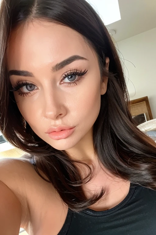 Best Quality,High resolution,ultra detailed,realist:1.37,portrait, interleaved face details, make up, eyeliner, good proportions, sexiest quality, Looking forward,