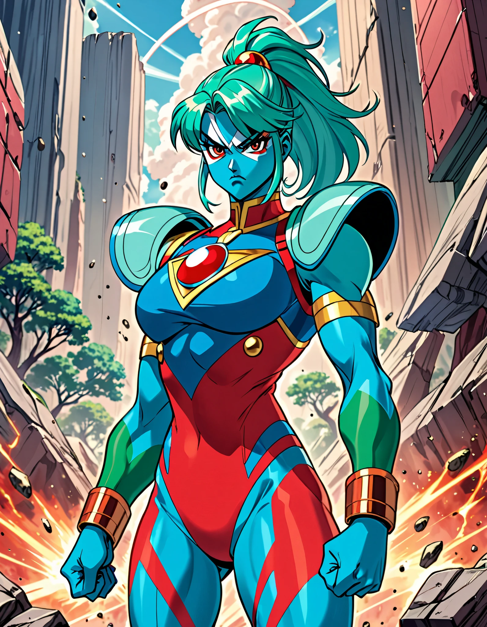 female captain planet, serious