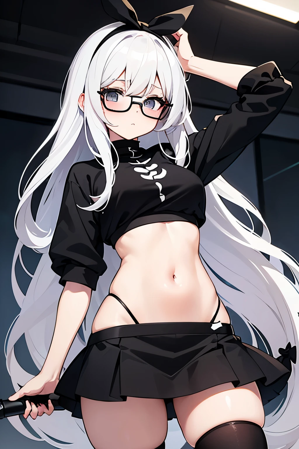 (Super detailed、Ultra-high resolution、Detailed Background)、((Flat Color))、((colorful))、((浮かぶcolorfulな水))、One female secretary in the office、body paint、Pop tattoo on belly、Big Breasts、Sexy Random Pose、Angle view from below、
(Medium Hair、Silver Hair、hair ornaments、Glasses)、Beautiful blue eyes、Beautiful red lip、(SM Playsuit、Extremely Small Racing Bloomers、choker)、Sexy uniform showing the underside of the chest)、(((Underboob)))、TWICE's Tzuyu' on pause、(fun、smile、A rich expression)、cameltoe、Plump nipples