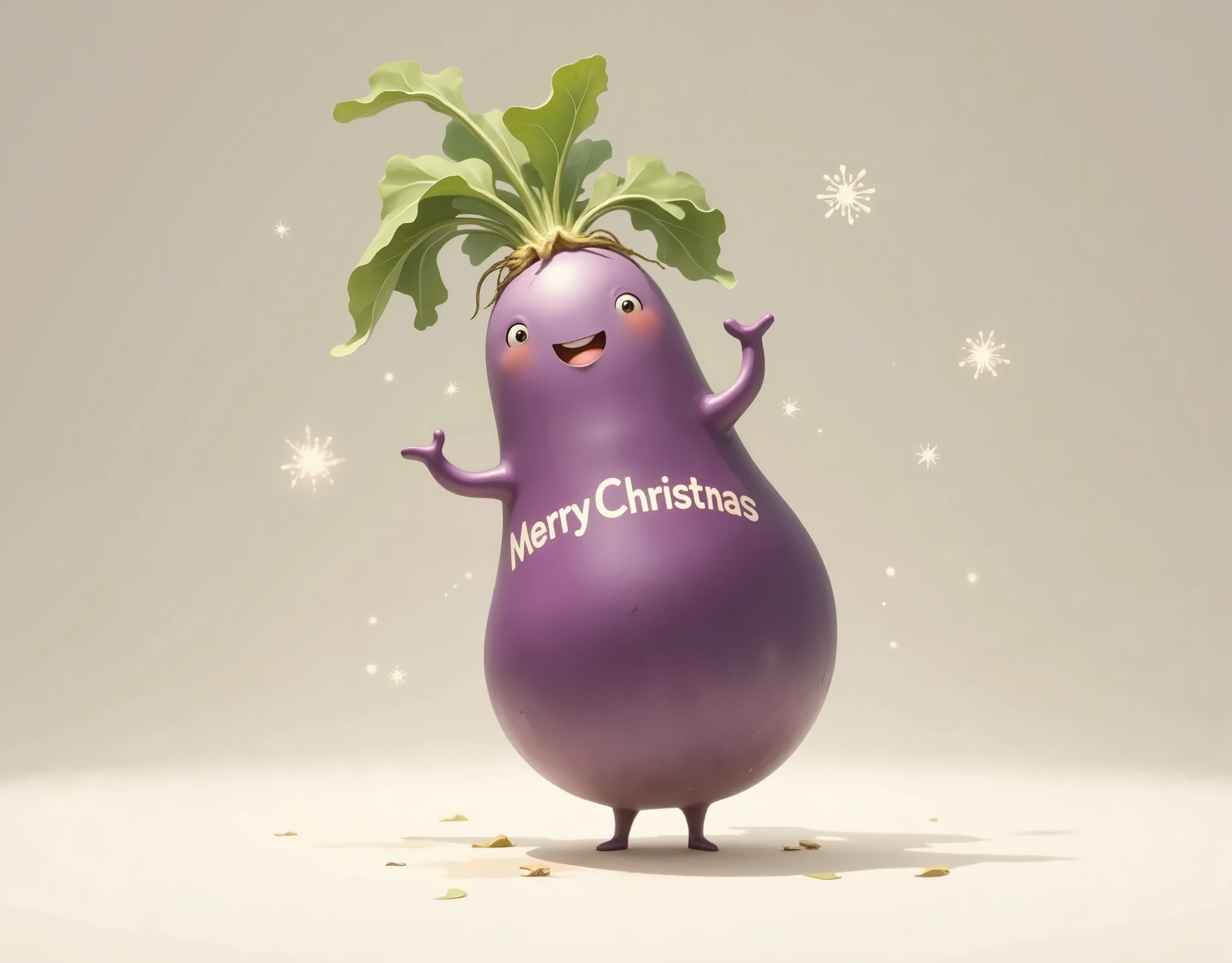 (masterpiece:1.2, high image quality, Mirror Finish , cinematic experience , best illustration :2.0, super detailed ),8k,16k,( wallpaper:2.0),(Purple Japanese eggplant is wearing a Christmas costume:2.0),( mascot character riding the head :2.0),("Merry Christnas  "Write:2.0),(smile:2.0),(The background is Christmas decorations :2.0),( cute:2.0),( minimalist:2.0)