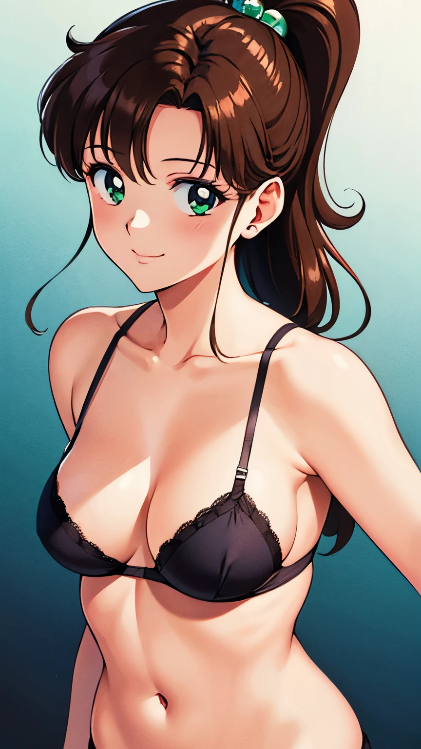  1 Woman ,Nervous smile,the above, upper body,  touches chest , standing in the spotlight, super realistic , top quality ,8k,  super high res, RAW photo, well-balanced body , beauty,Small and beautiful breasts,throw,sexy silk lingerie,sharpness,Approaching,Makoto Kino,