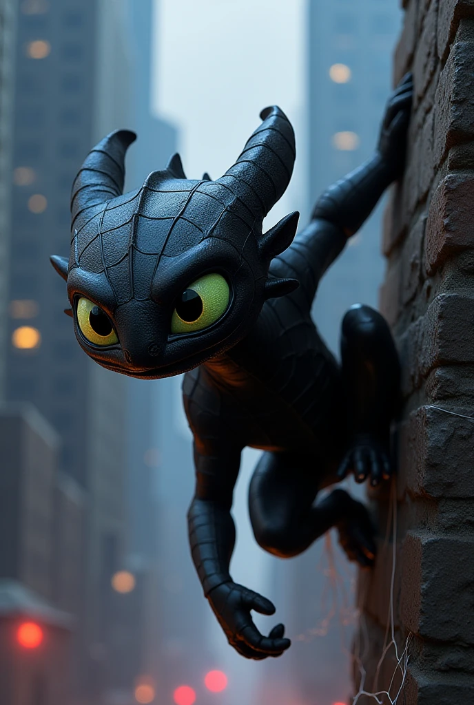 Toothless as Spider-Man