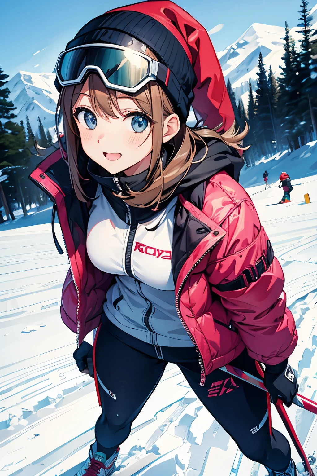 Skiing Women、Sexy、glamorous