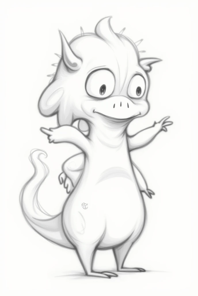 two small, fuzzy monsters, jumping and running along a stream, coloring book, (((Black & White))), White background, dynamic angles, interacting with other little fuzzy monsters, crisp black and white outline drawing, capturing his energetic movements and excitement, playful atmosphere.