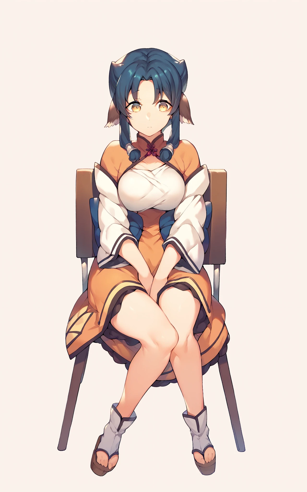 score_9,score_8_up,score_7_up,score_6_up,score_5_up,score_4_up,(source_anime),1girl,atui \(utawarerumono\),utawarerumono,utawarerumono: itsuwari no kamen,simple background, sitting, shy