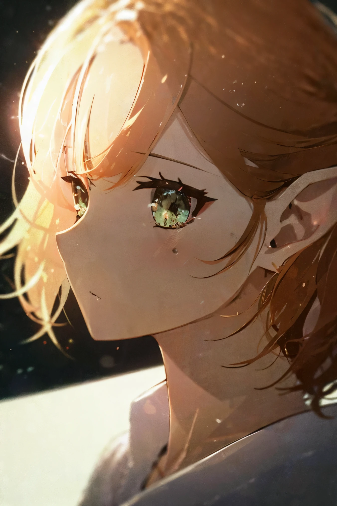 1 shy girl, detailed, exhibition, orange hair, naughty elf, best quality, 4k, 8k, highres, masterpiece:1.2, ultra-detailed, realistic, photorealistic, photo-realistic:1.37, HDR, UHD, studio lighting, ultra-fine painting, sharp focus, physically-based rendering, extreme detail description, professional, vivid colors, bokeh, portraits, fantasy, warm colors, natural lighting