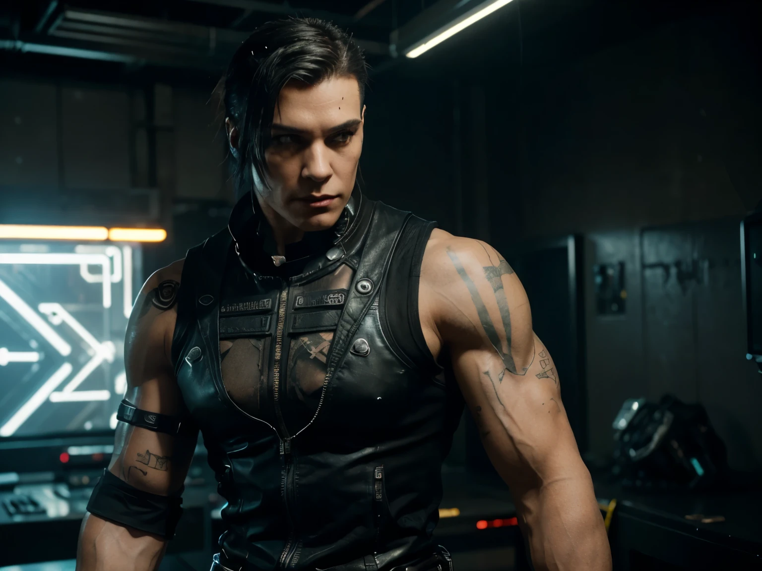 Cyberpunk handsome boy ultra realistic