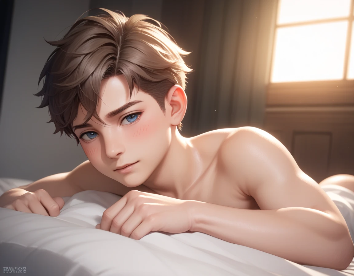 man 25yr anal sex young boy 11yr,{(1man;1boy)},delicious expression,blush,messy short hair,blond hair and brown hair,from front,in bed,half naked,fullbody,hd,4k,8k,dynamics lighting,perfect lighting,realistic