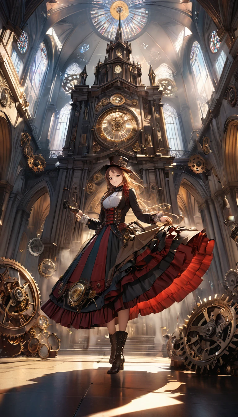 Android、Full Face、Female type、steampunk、clock tower