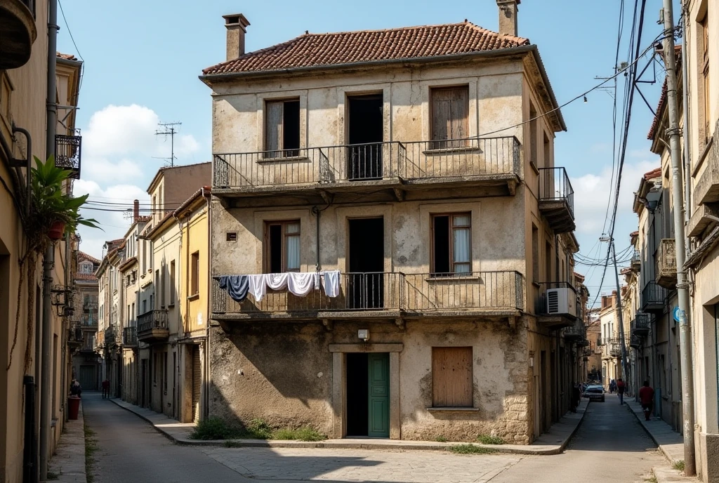 50mm,  3-storey building in poor condition [3], in Marseille, Workers' village  