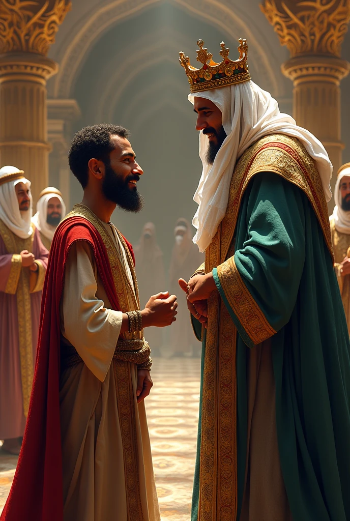 شيخ يحمل price الساعة(price) A just man stands before him in the forest.