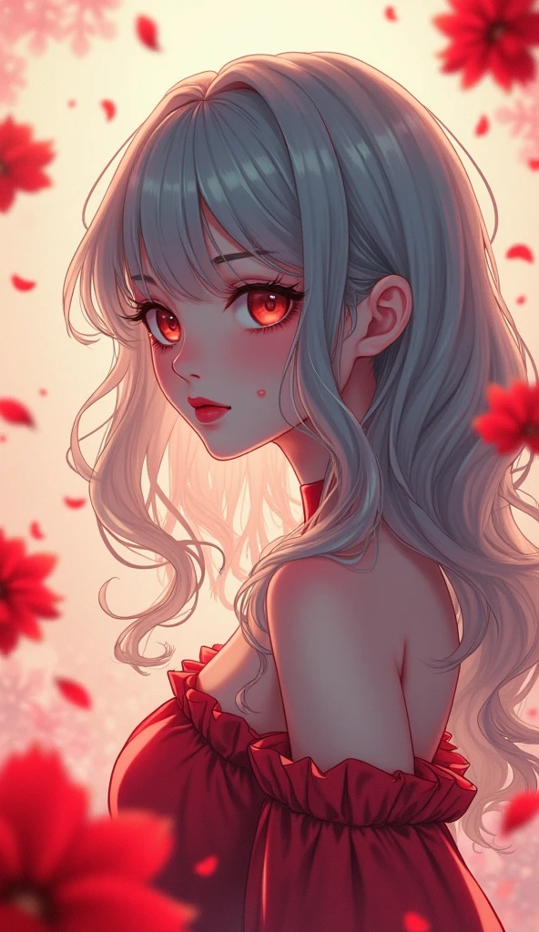  The image shows a girl with bright and expressive features,  bow stylized in the genre of anime or digital art . She has colorful hair ,  turning from blue to pink , , which gives it a fabulous and slightly fantasy look .  Her big eyes emphasize the soft and gentle look .  The girl is dressed in pale blue I wear clothes with a , , which adds sophistication and innocence to the image .

 In front of her is a bright pink cake ,  decorated with cream and berries ,  who is in the spotlight .  The background of the picture is a cozy cafe with soft light ,  with people sitting at other tables .  The cafe windows offer a view of a city street with blurred details ,  creating an atmosphere of warmth and comfort .

 The overall tone of the image is light and rich ,  conveying harmony and a sense of celebration or a pleasant moment .