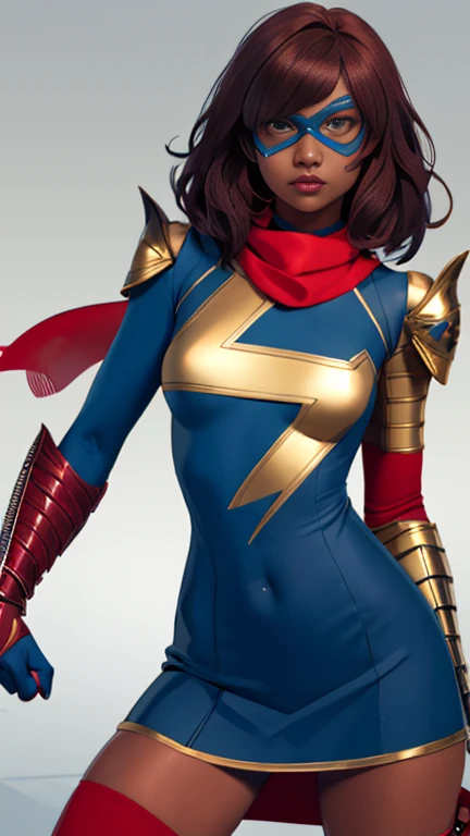 A woman with black skin and black power black hair in superhero pose, American World War II poster, Gil Elvgren style, WLOP, Artgerm ((Poster style)) ((detailed outfit entirely white with gold)) (city in the background) ((woman with open hands pointed forward)) detailed clothing, magical symbols, 1 girl, solo, body fitness, poster design, poster art style. 1980s, 1950s, 1960s, 1940s, basic color scheme, very colorful poster, colorful art, third rule, dynamic pose, woman, 1 25-year-old girl, looking at the viewer, blurred background, thick legs, brown eyes.