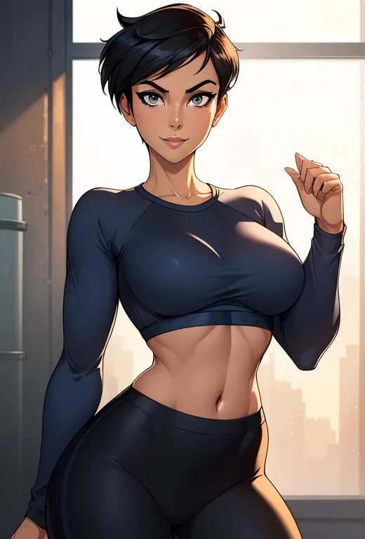 A closeup of a woman in a black swimsuit posing for a photo, krenz cushart and digite germe, fofosexyrobutts, digite germe and ilya kuvshinov, ilya kuvshinov and digite germe, digite germe Greg rutkowski _ Greg, Adam Hughes, Otto Schmidt, por Oliver Sin, Chris Moore. digite germe