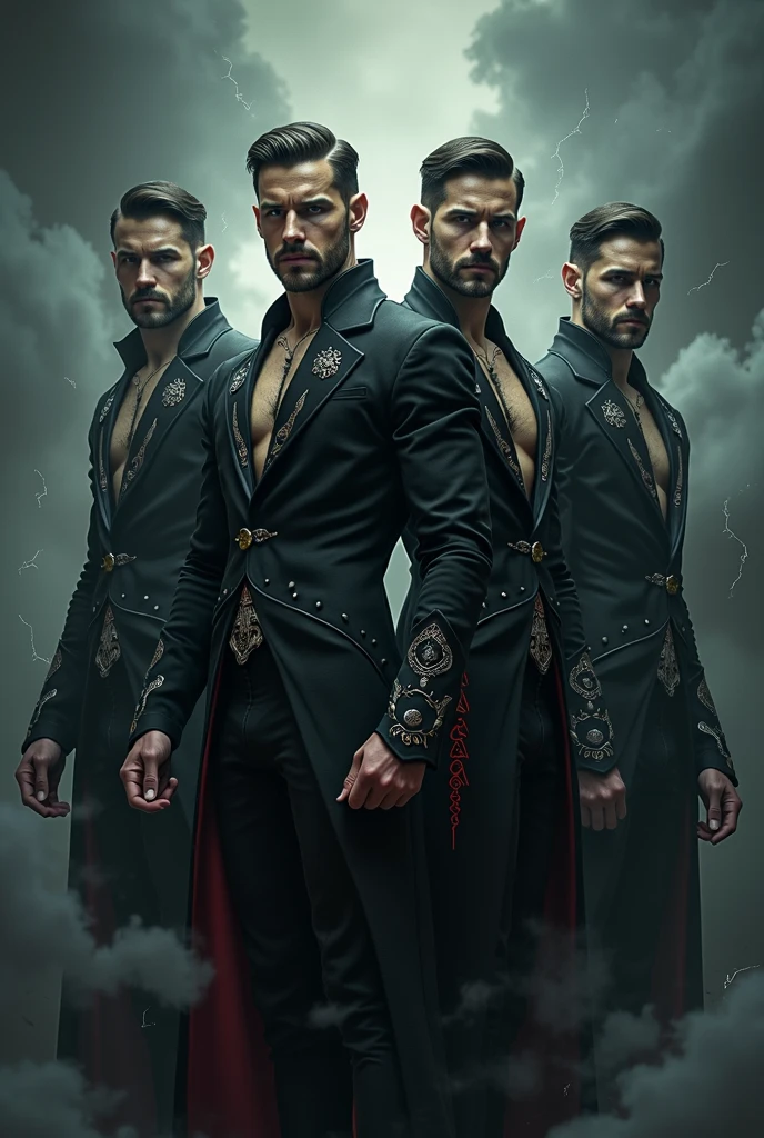 a 2 male vampire really tall (7.6 ft long), soft brown skin really hunky and extremely attractive with a small scar on his waist