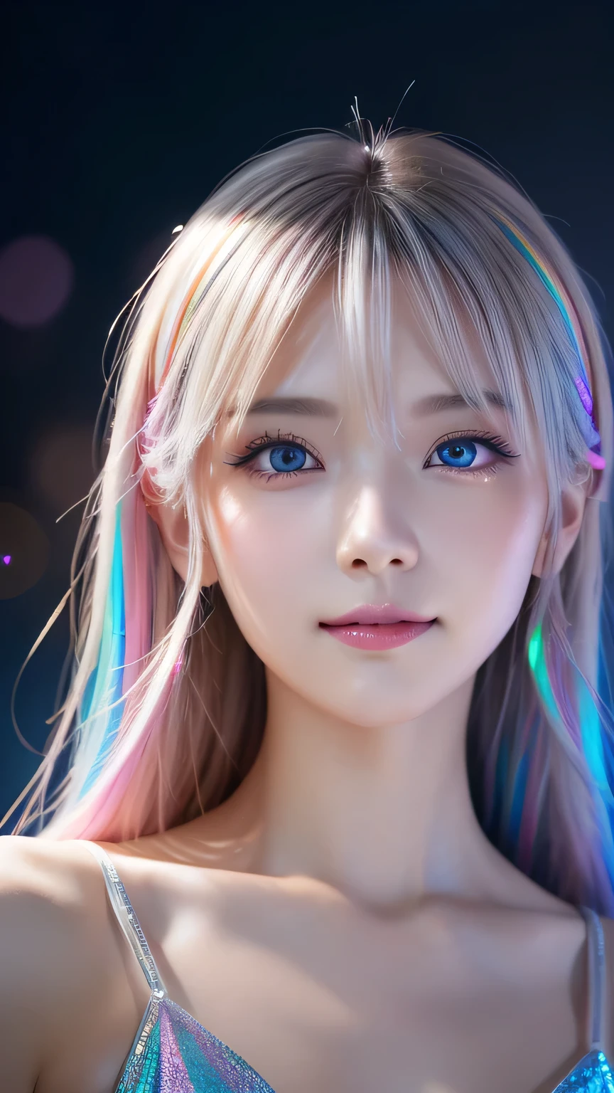 A close up of a woman with long hair and blue eyes - SeaArt AI