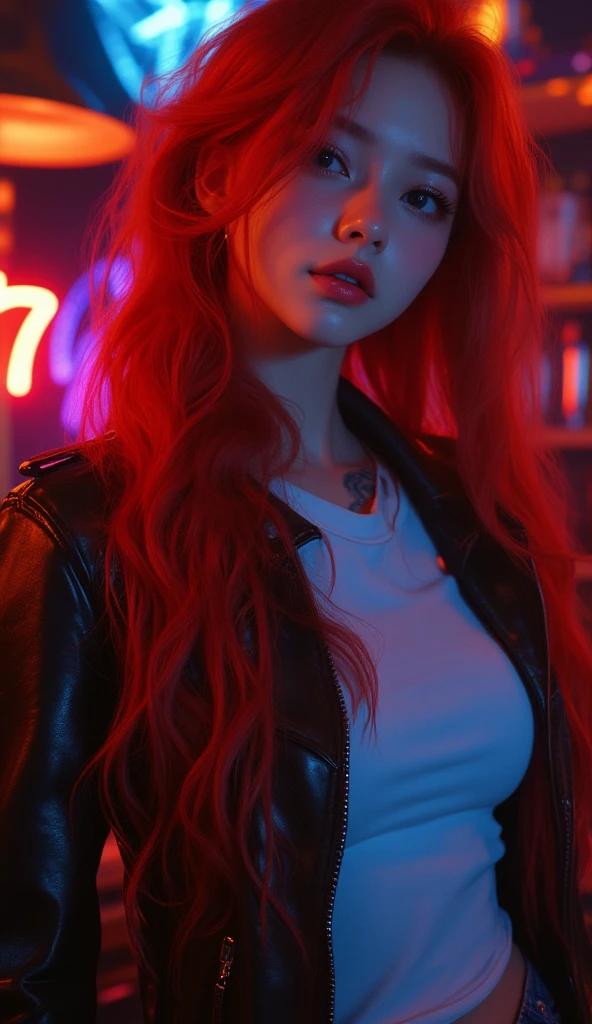 um close up de uma mulher com longos cabelos loiros usando um top preto, Retrato de Jossi de Blackpink, Parque Roseanne do Blackpink, ava max, jossi do blackpink, Steven Jung, TaeJune Kim, Album art, inspirado em Elsa Bleda, long glowing ethereal hair, Jinyoung Canela, branqueado, imagem vazada, com longos cabelos brancos, Retrato de Kim Petras
