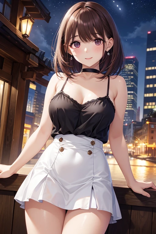 ((masterpiece)), ((highest quality)), (super detailed), ((3D)), ((born)), ((highly detailed)), 4K, (8k), highest quality, ((highest quality)), ((masterpiece)), 16k, RTX, High resolution, ((detailed)), ((Complex)), Sexy Girl, Cinema Lighting, (Key Light: 45 degree front diagonal, Subsidy light, Backlight, Shadow), Accurate human body, Knowledgeable person, Straighten 5 fingers, born photo, 4K - ultra-vivid, highest quality, masterpiece, super High resolution, (Realistic: 1.4),
(White skin, Realistic),
Upper Body Shot, Center camera angle
(((anegasaki nene、Shiny brown hair, short hair, Beautiful brown eyes、smile、Sparkling eyes, (Fine grain)、超detailedな目、非常にdetailedな顔, 非常にdetailedな目,))),
, Stylish girl,Cleavage、
young woman, (Calm face),((Cool look))
rain
((((Black sleeveless off-the-shoulder knit mini dress)))),
写真撮Shadow,
rainy street, Wet Hair