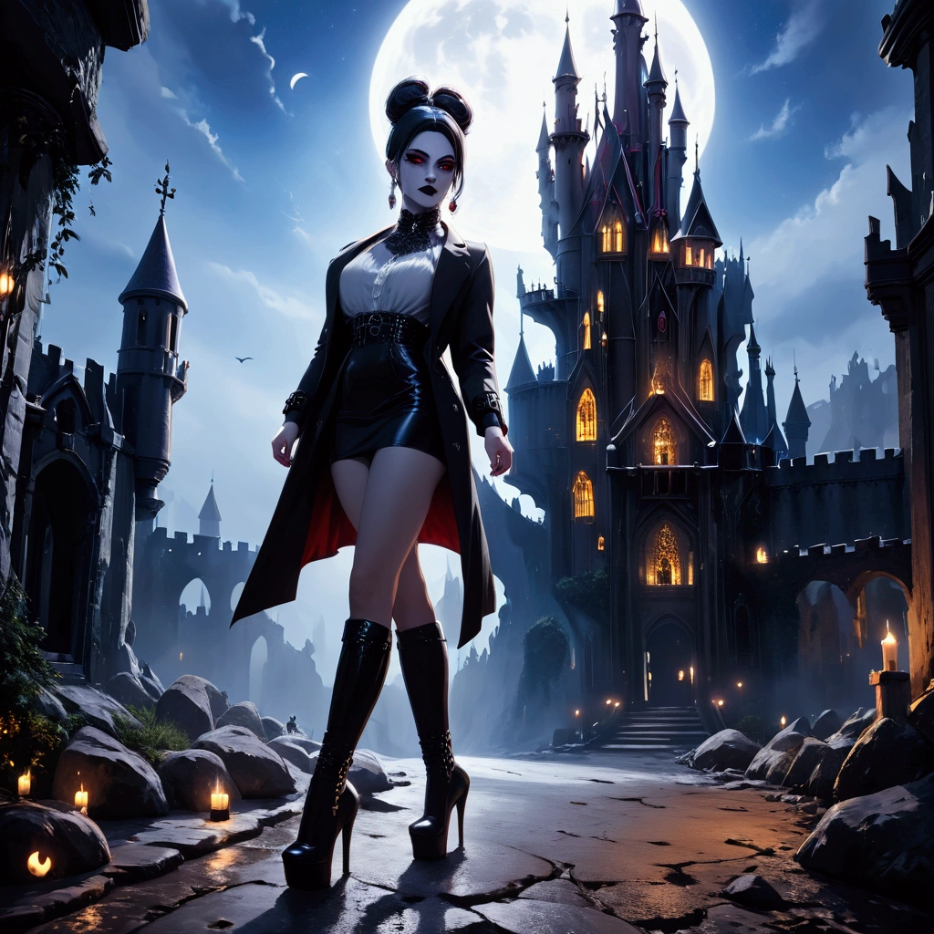Nessa imagem, you see a haunted mansion, shrouded in mist and illuminated only by the light of the full moon. The entrance is marked by carved pumpkins with menacing smiles, casting macabre shadows.


Ao entrar na festa, You come across a hall decorated with cobwebs, pendurados suspensos no teto e velas tremeluzentes. The tables are filled with themed treats, como dedos de bruxa, olhos de monstruoso e sangue de vampiro.


In the center of the hall, A dance floor illuminated by neon lights creates a sinister atmosphere. People dance frantically, dressed in the scariest costumes you've ever seen. Zumbis, bruxas, vampiros e criaturas de pesadelo se misturam, Creating a spectacle of horrors.


As the music echoes through the halls, You feel a rush of adrenaline coursing through your body. The atmosphere is conveyed with emotion and suspense, Making you feel alive like never before.


This image captures the essence of the Halloween party of your dreams, where fear and fun intertwine in a unique experience. Agora, Let your imagination run wild and cry a scary work of art that brings to life this horrifying sight!"