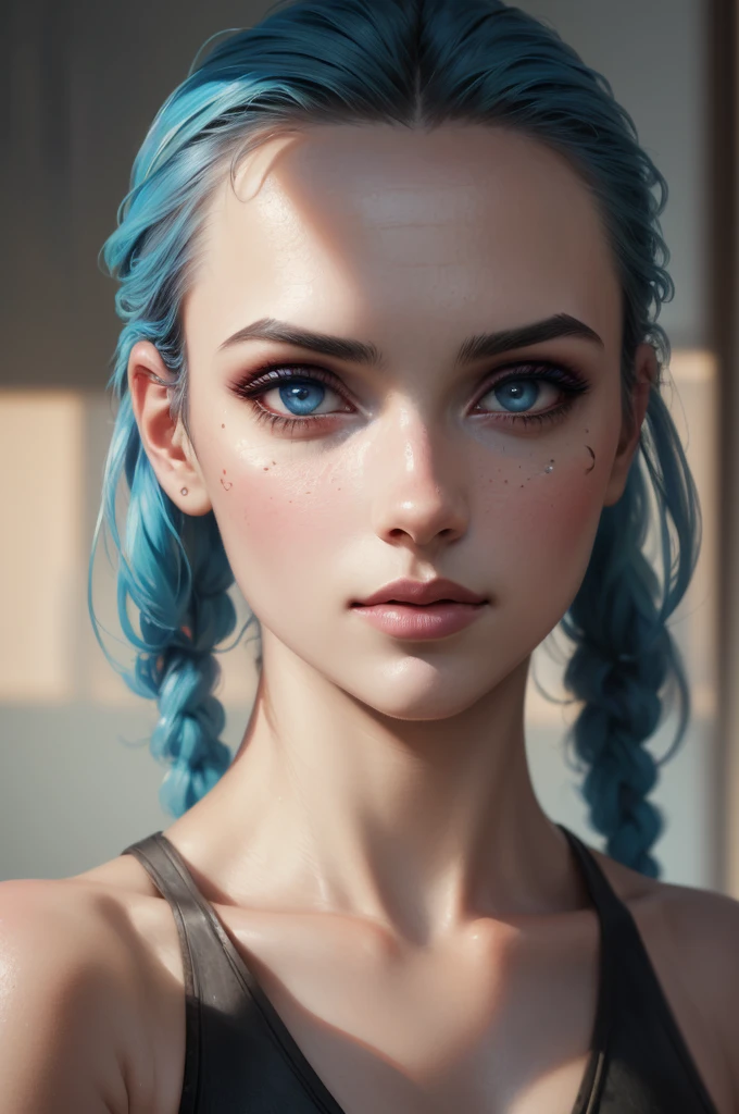 (DravenLol:1.2), (ultra photorealistic:1.3), (masterpiece:1.4), best quality, ((realistic)), high quality, ultra detailed, ((real image)), ((realistic skin)), ((realistic face)), (best quality:1.1), (illustration:1.05), (1girl:1.05), (gorgeous:1.05), (beautiful detailed eyes:1.05), (cinematic light:1.1), light blue highlights, (full body: 1.5)