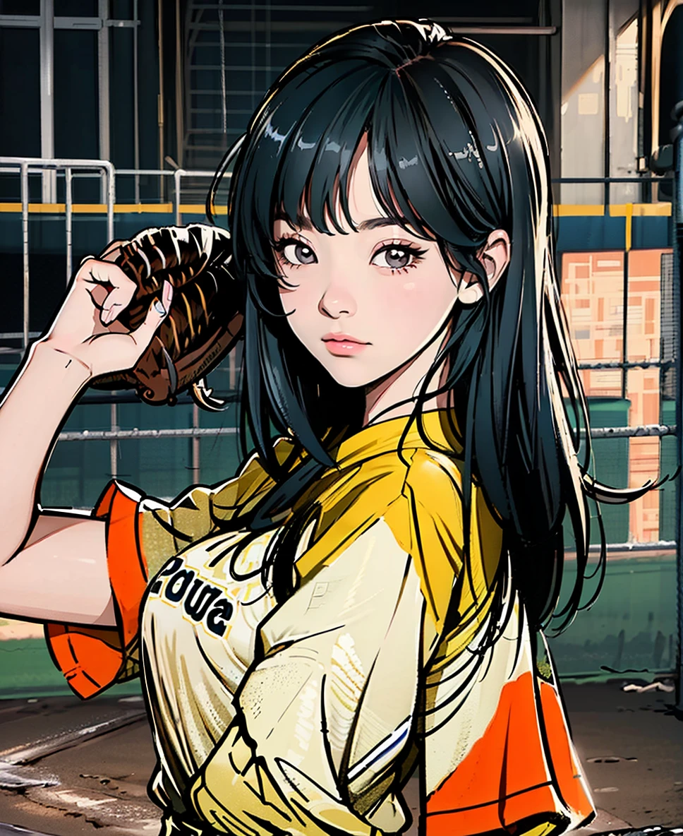 (1 girl) 、Create an "baseball game" scene where a beautiful dark gray-eyed Japanese young highschool girl ,silver color highlight hair,ash color hair,straight hairstyle、 (Flat Color:1.0)  ,(simple line sketch:1.1),(2.7dimension)

BRAKE
wearing baseball uniform costume,(upper body)

BRAKE
 、 1 girl, alone, ((through another eyes)),((Throwing Baseball))