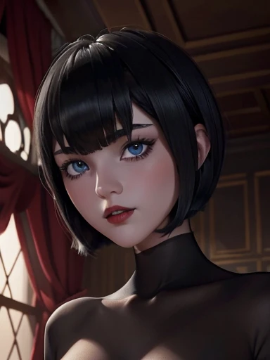 ultra detailed 8k cg, perfect face, beautiful face, mature female,1 girl,solo,crown, big smile, lace goth clothing, goth makeup, black lipstick, choker, full body view