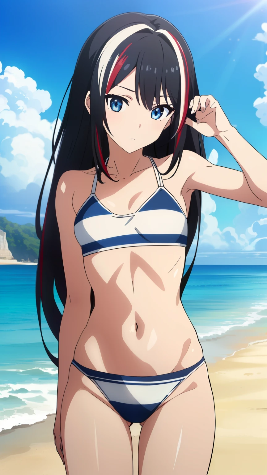 A teenage girl, strange art, crazy, slightly twisted, hard to understand, beautiful, elegant, advanced, weird,, refreshing,  bikini,  back to me, back to me, bare midriff, smile, clip, elegant, beautiful, smile, accent, artwork, clarity, butt, butt, fat butt