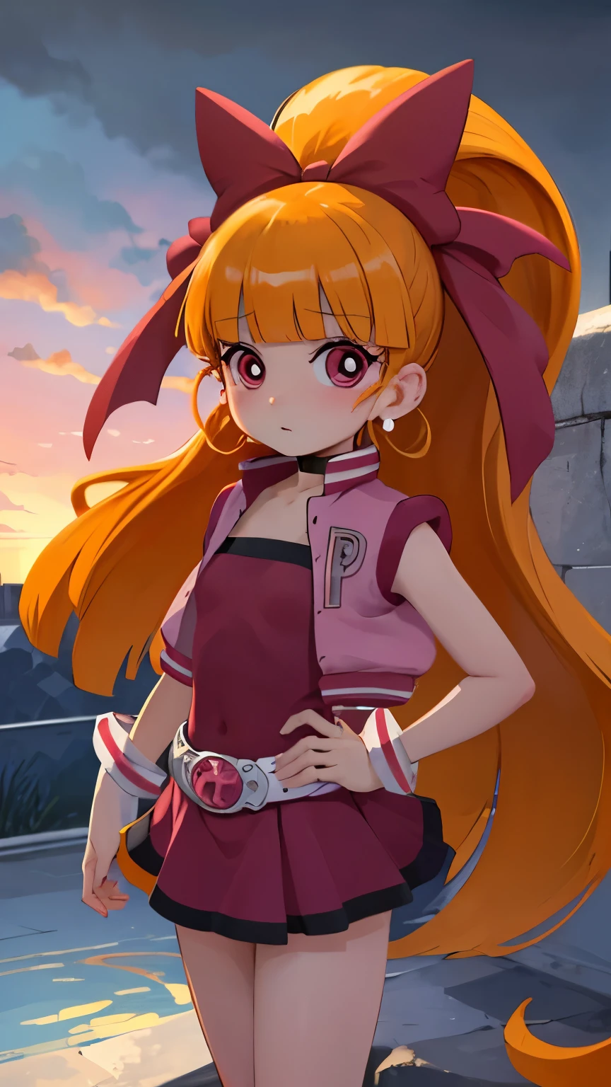  random clothes, different fashion styles, random background High resolution, Looking at the viewer, blush, Random expression,  Random pose,  The best quality, Shine, Reflection light, character from the powerpuff girls z, Chocolate, blossom, ppgz, High resolution, Shine, High details, very detailed, Earrings, make-up, random background,apocalypse,  fantasy,animals, sky, hell,  random terrain, Random weather, fighting, Villains, Enemies, ppgzmmk