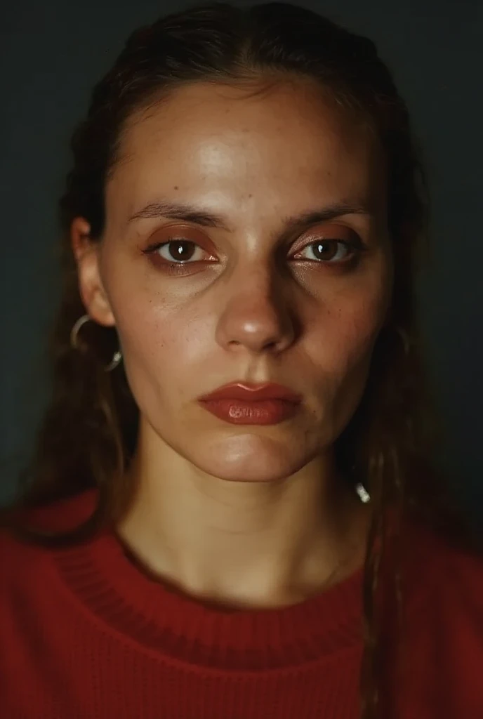 ( An editorial photo of a ((27-year-old woman)),  (Highly detailed face:1.4) (Smile:0.7) (background inside dark, Moody, Private study:1.3) angle of view, by Lee Jeffries, Nikon D850, film stock photograph ,4 Kodak Portra 400 ,Camera f1.6 shots ,Rich colors ,Ultra photo realsisim Ray traching， （Brighten light：0.7）， （enchanced quality：1.4）， （Best quality real textured skin：1.4）， finely-detailed eyes， Delicate and detailed face， finely quality eyes， （Tiredness, sleepiness and satisfaction：0.0）， closeup of face，tee shirt，（Increased Body Line Mood：1.1），（Increases skin texture and beauty：1.1）, beautiful detailed eyes, accurate shiny iris depiction, water-based humor shine, ultra-detailed eyelashes, Ultra-detailed lips, precisely drawn lip wrinkles, beautiful shiny lips, (shiny skin due to sweat: 0.9), ,, ultra realistic detailed quality, ((shirpness+70)),( wearing red t shirt), ((hot ass)), full body-shot, Lifelike texture, Dramatic lighting , cine still 800, (hot cleavage, ( wearing black (t-shirt), (hot figure), ((swety body)), wearing (leggings),((her age 32)), ((32 year old woman)), ((bust size 33)), ((sweaty body)), (blue tone lighting effect), (( half-body-shot))), ((rain shot)), ((Rain falling her body)), ((she is wet)), ((sexy belly)), ((Sexy ass)), Ultra-detailed lips, precisely drawn lip wrinkles, beautiful shiny lips, (shiny skin due to sweat: 0.3), glossy lips:1.5,