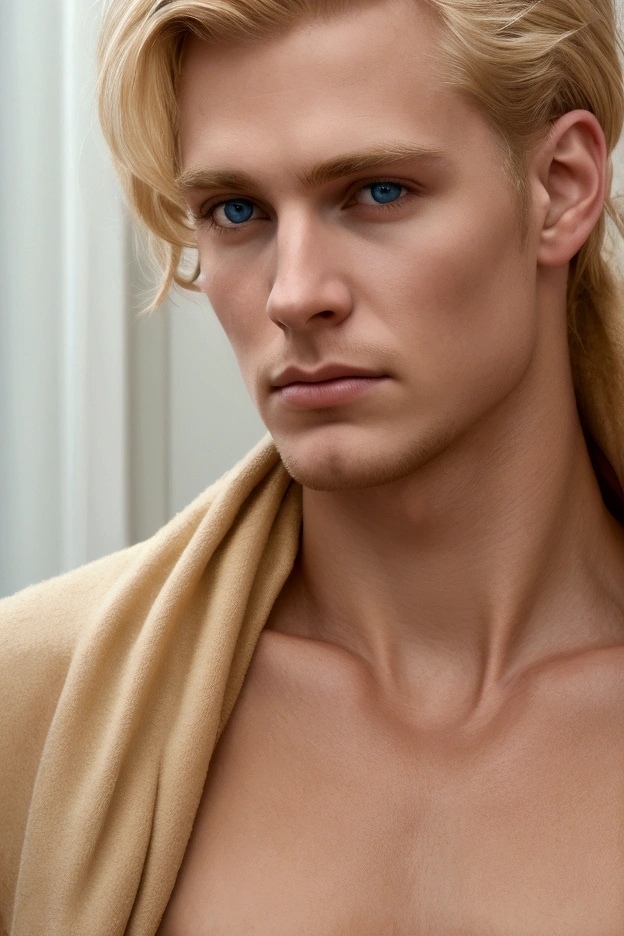 Portrait of a handsome blond man