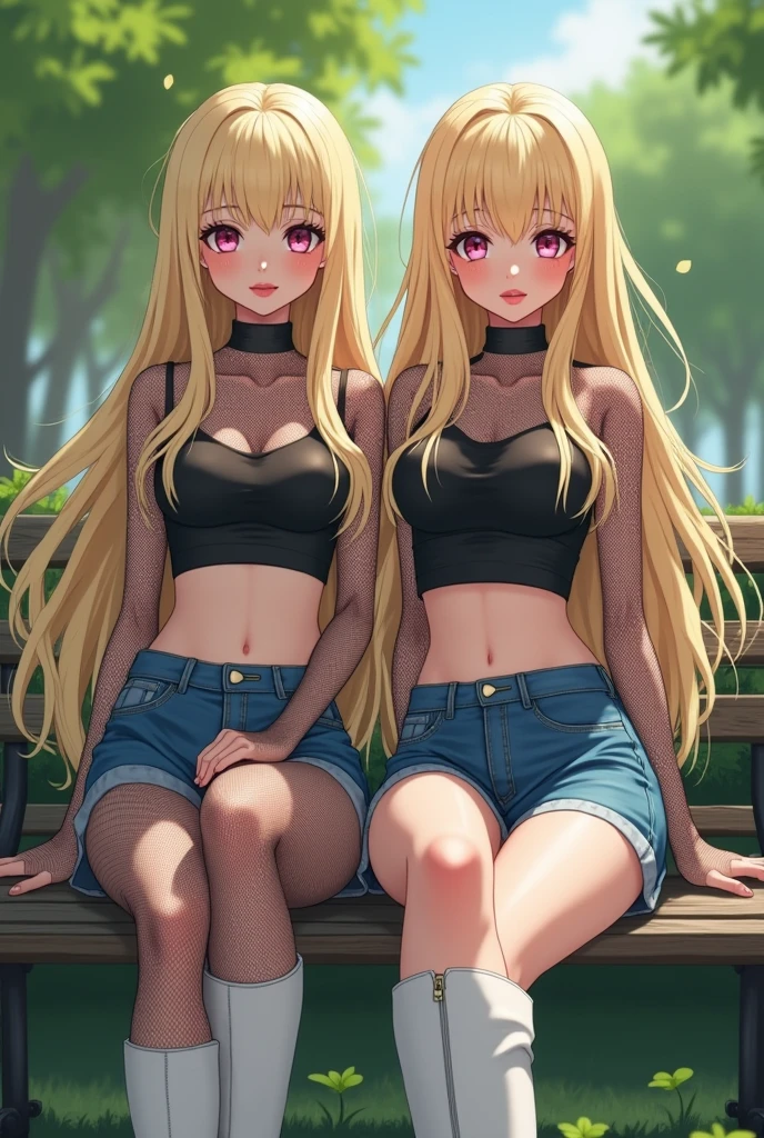 最high quality、best image quality、masterpiece、teenage girl((18-year-old、 By becoming、vest bust、medium bust,wide open breast tea、black eye, blonde hair、Habitual hair、long hair、thin,highest valley、blue shorts、Holding a plastic bottle、troubled face、heart tattoo、black aloha shirt、squat、open your legs、sweating)),high quality、beautiful art、background((Hawaii、Waikiki、Palm tree))debris flies、Depth of written boundary、movie、visual art、perfect art、8K,genuine