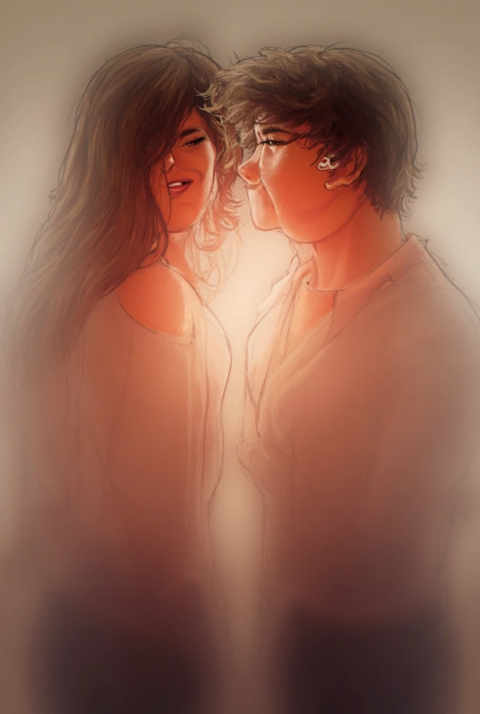 Emma Stone e Ian Somerhalder juntos, Amando, dysney style, ilustration, super detalhado