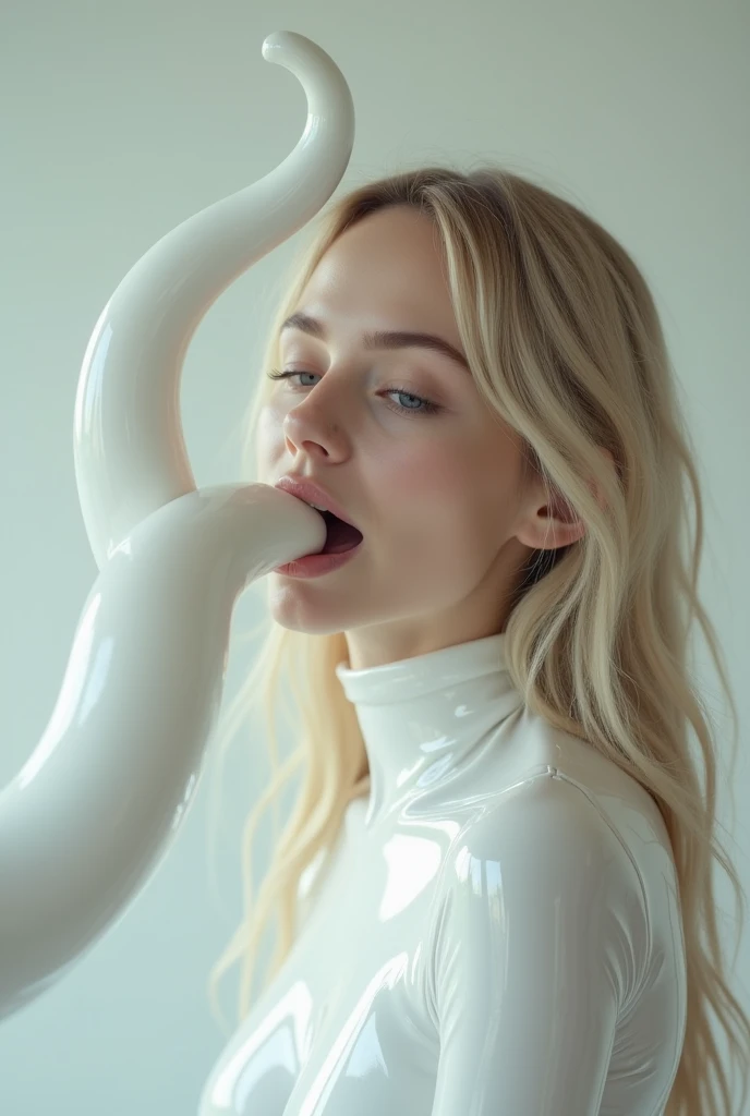 16 year old Angelina Jolie, nude, ultra detailed face, skinny body, white shiny skin, long platinum blonde wavy hair, ((detailed light blue eyes, sitting, spread legs, front view, arms raised)), (((masterpiece, huge breast, dildo in pussy, open mouth, long tongue out))).