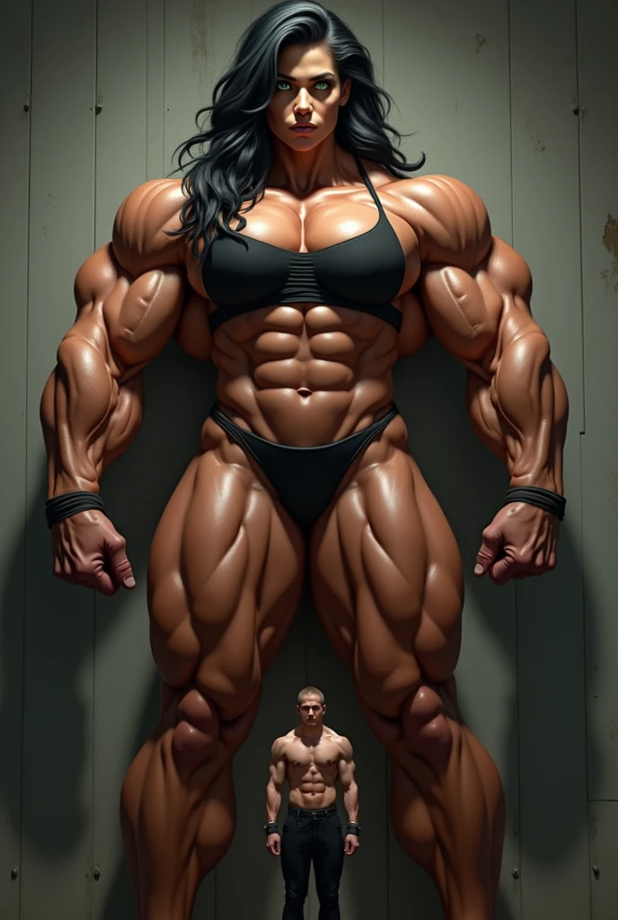 (1 girl), Megan Fox : Evil nude Succubus, Muscular skinless physique, Demon horns, skinless muscular anatomy, an evil red glow emanating from her, diabolic, insidious, Context of the Satanic Church, (8k, RAW photo, photorealistic:1.25), exposed breasts, exposed pussy,