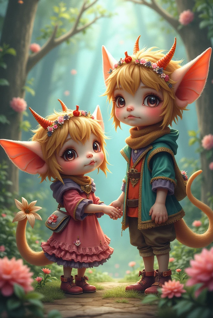 (extremely cute and delicate CG illustration, ultra-detailed and ultra-high quality), best illumination, best shadow, an extremely cute and adorable cu73cre4ture (agama), with big round eyes and a small cute mouth, small horns on its head, vibrant and vivid colors, dynamic angle, dynamic pose, floating, in a magical and enchanting place, with lush vegetation and vibrant flowers.