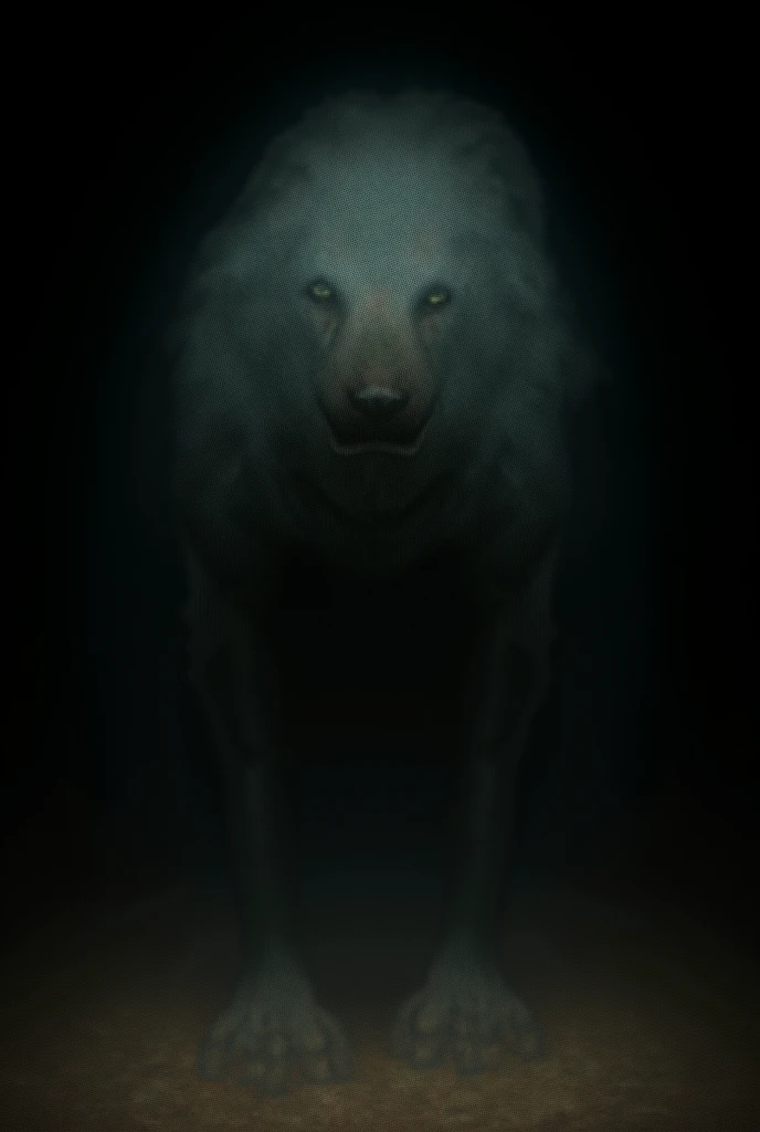 Werewolf monster, standing in two legs, humanoid, standing in dark forest, night, flash light, deep forest, horror, horrifying scene, 4k High quality, horror creature, werewolf,