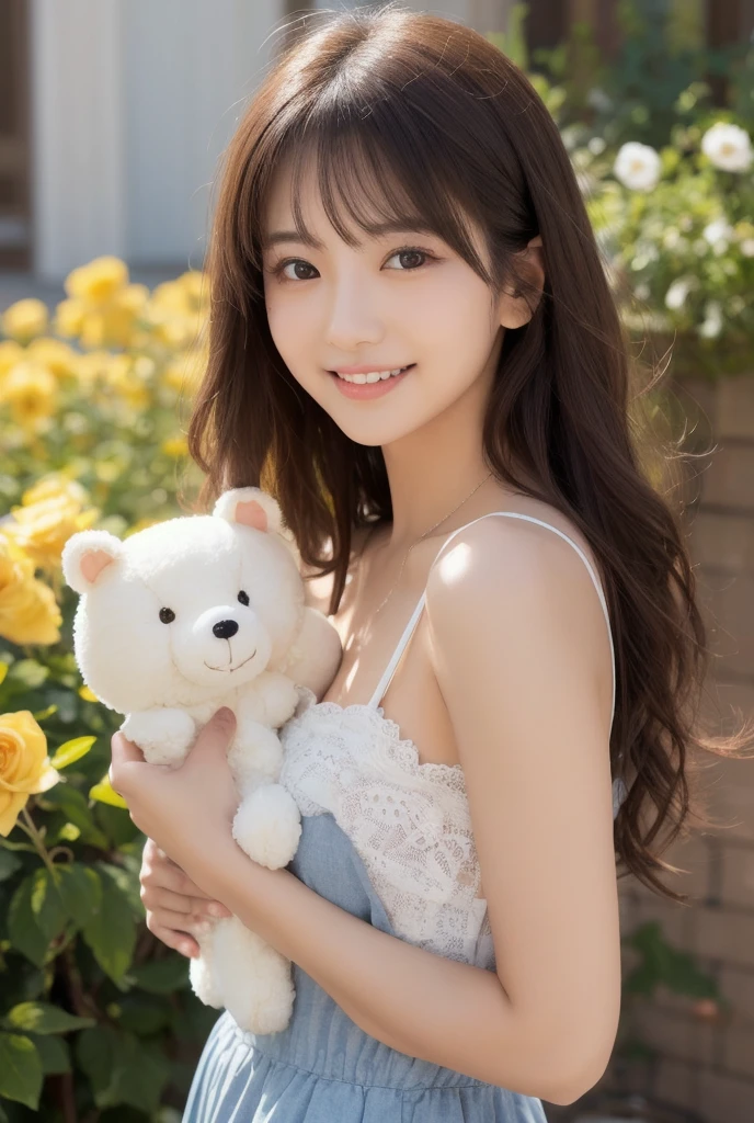 Best quality,Masterpiece,超高分辨率,(Photorealistic:1.4),(1girll:1.3),exteriors,beachside,the sea,On the beach,Facing the sea,Face the camera,ssmile,On a cruise ship,On the beach,beach umbrella,(full bodyesbian:1.5),1 girl,wavy and long hair,Girls all over,Open chest,vests, Dusk,Bright,The sky is blue,White clouds